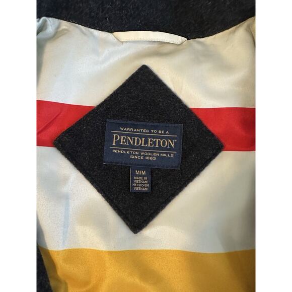 Pendleton Black Wool Womens Jacket Size M Full Zip and Snap Perfect Classic - Picture 7 of 13